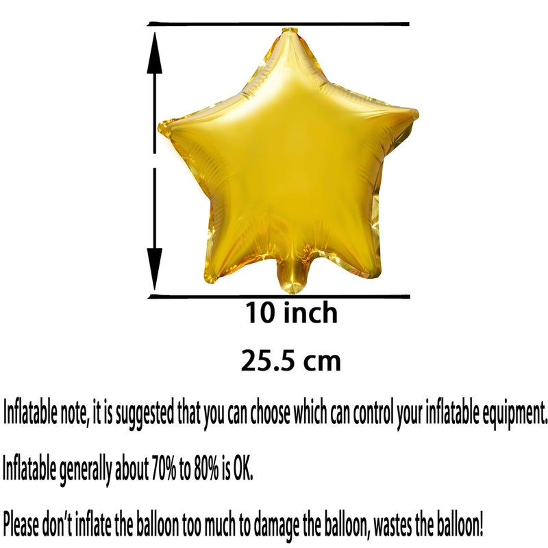 AWESON PARTY 10inch Twinkle Little Gold Stars Shaped Foil Mylar Balloons 1st Birthday Baby Shower Helium Balloons Wedding Shower New Years Graduation Party Favors Balloons Decorations, 50PC - Image 4